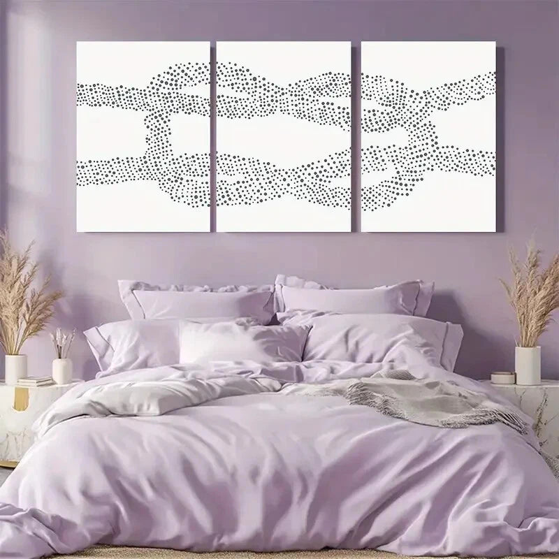 3pcs Nautical Square Knot Coastal Print Metal Print Ready to Hang Art