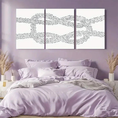 3pcs Nautical Square Knot Coastal Print Metal Print Ready to Hang Art