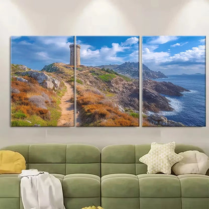 3pcs Beautiful Spanish Hiking Metal Print Ready to Hang Art