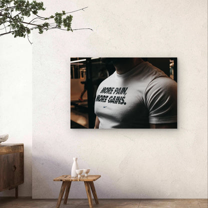 Inspirational Fitness Quote On Shirt 5mm Plastic 5mm Plastic Poster Ready to Hang 90x60cm