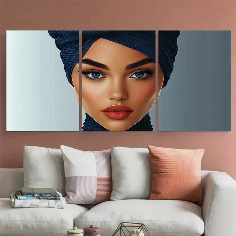 3pcs Beautiful Girl Boss Minimalist illustration Wall Art Set Canvas Framed 60x90cm - High Quality Print 100% Australian Made Wall Canvas Ready to Hang