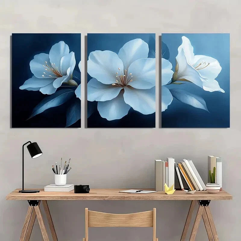 3pcs Flower Art Azalea Art Azalea Painting Metal Print Ready to Hang Art