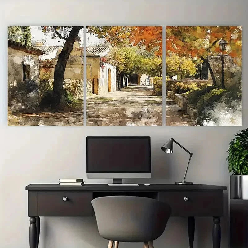 3pcs Le Hospitalet de Llobregat Spain Travel Metal Print Ready to Hang Art