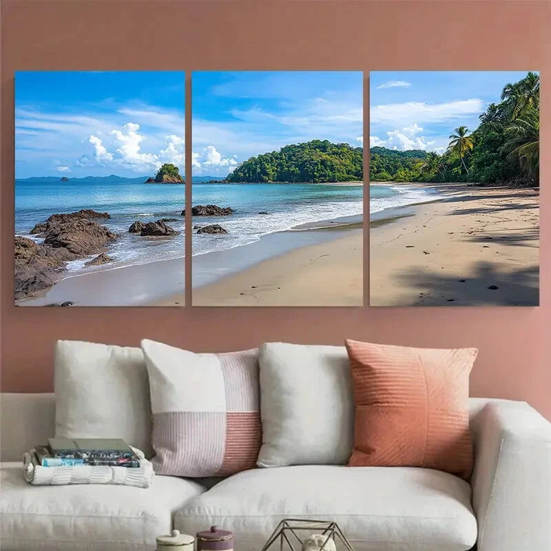 3pcs Quepos Playa Espadilla Costa Rica Travel Metal Print Ready to Hang Art