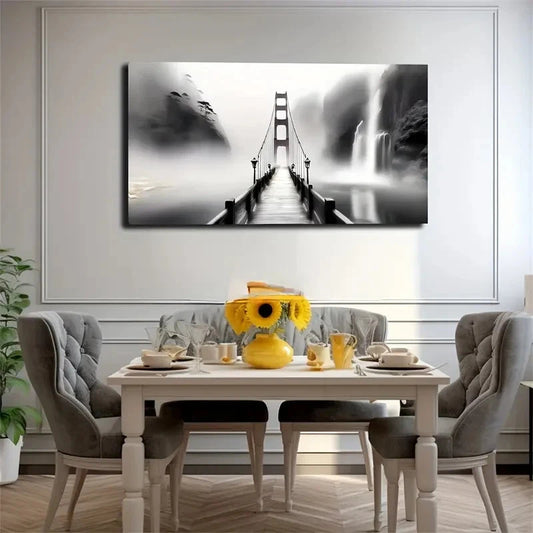 Spectacular Bridge Wall Art Canvas Office Home Room Framed 120x60cm