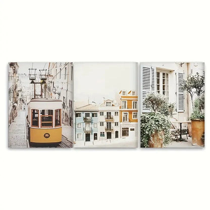 3pcs Portugal Print Travel Art Print Gallery Metal Print Ready to Hang Art