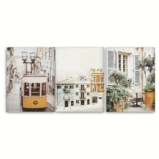3pcs Portugal Print Travel Art Print Gallery Metal Print Ready to Hang Art