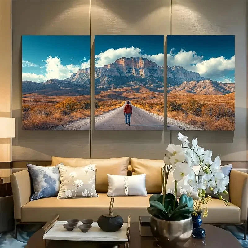 3pcs Guadalupe Mountains National Park Texas Metal Print Ready to Hang Art