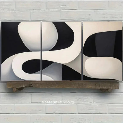 3pcs Spatial Design Artistic Choice Metal Print Ready to Hang Art