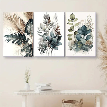 3pcs Fresh and Natural Painting Metal Print Ready to Hang Art