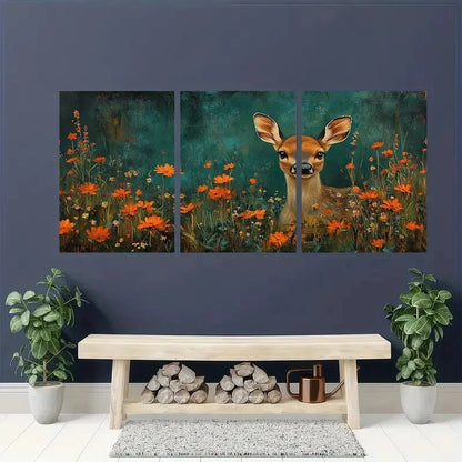 3pcs "The Meadow" by Lisa F, French Metal Print Ready to Hang Art