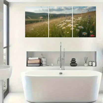 3pcs Impressionist Style Nature Scene Decor Metal Print Ready to Hang Art