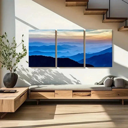 3pcs Vibrant Sunset & Forest Scenery Wall Art Set Canvas Framed 40x60cm - High Quality Print 100% Australian Made Wall Canvas Ready to Hang