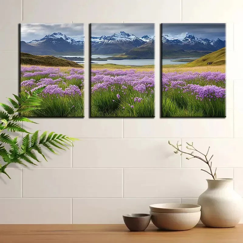 3pcs Mountains And Rivers Canvas Framed 40x60cm - High Quality Print 100% Australian Made Wall Canvas Ready to Hang