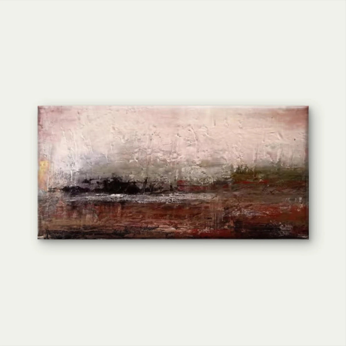 Abstract Textured Impasto Wall Art Canvas Office Home Room Framed 120x60cm