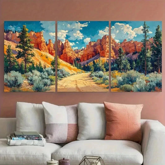 3pcs Bryce Canyon Utah National Park Nature Metal Print Ready to Hang Art