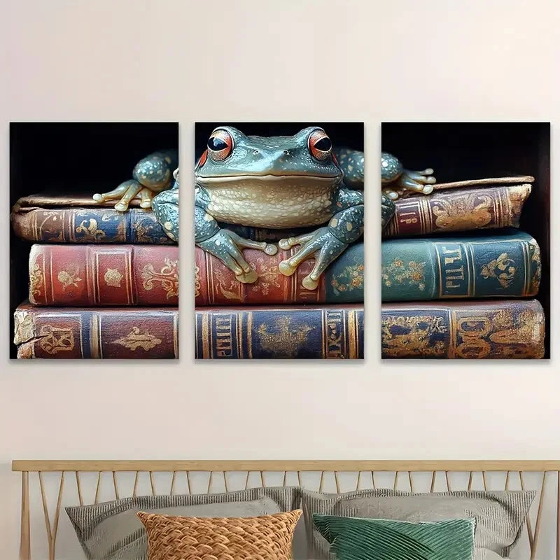 3pcs Dark Academia Aesthetic Antique Book Metal Print Ready to Hang Art