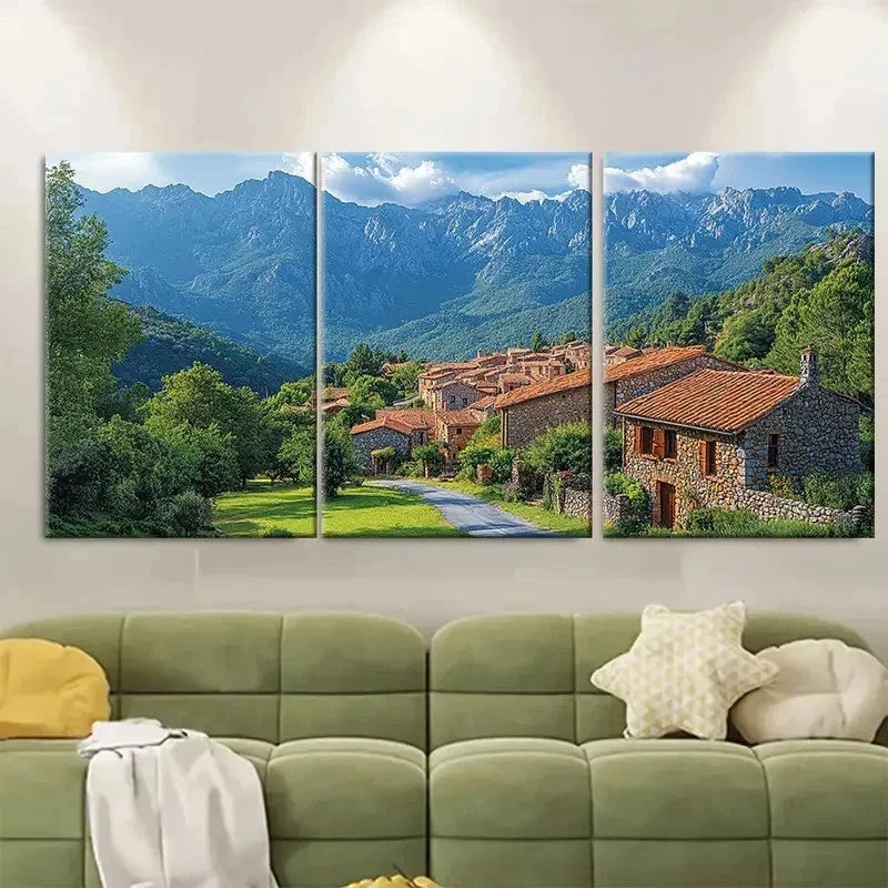 3pcs Natural Landscape Collsacabra Spain B  Wall Art Set Canvas Framed 50x70cm - High Quality Print 100% Australian Made Wall Canvas Ready to Hang
