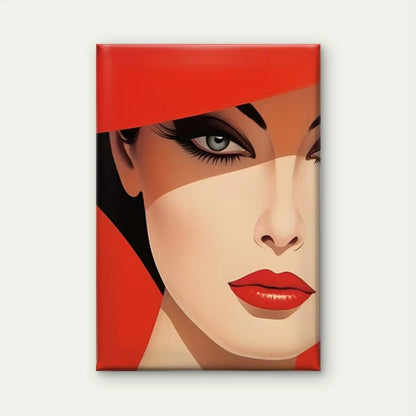 Abstract Red-Rimmed Alluring Eyes Design 60x90cm Portrait Home Decor Wall Print Art