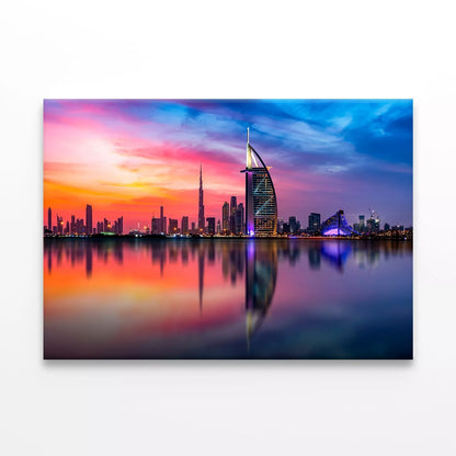 Dubai Skyline And Downtown Wall Art Decor 100% Australian Made
