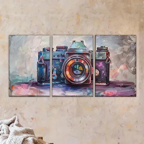 3pcs Colorful Abstract Photograph Wall Art Set Canvas Unframed - High Quality Print 100% Australian Made Wall Canvas - Bella Home Decor
