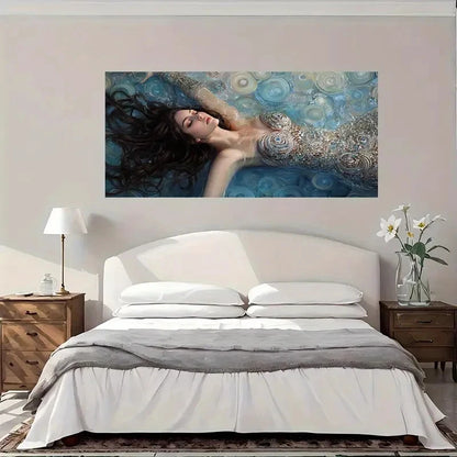 Elegant Mermaid Fantasy Wall Art Canvas Office Home Room Framed 120x60cm