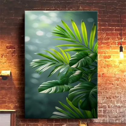 Tropical Leaf Lush Green Foliage 60x90cm Metal Print Ready to Hang