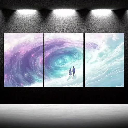 3pcs Starry Night & Ocean Surface Canvas Framed 60x90cm - High Quality Print 100% Australian Made Wall Canvas Ready to Hang