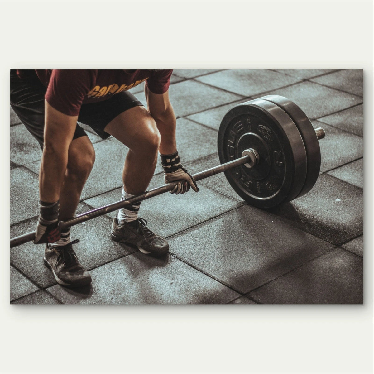 Weightlifter Dead lift Training 5mm Plastic Poster Ready to Hang 90x60cm