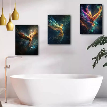 3pcs Fantasy Phoenix Canvas Framed 40x60cm - High Quality Print 100% Australian Made Wall Canvas Ready to Hang