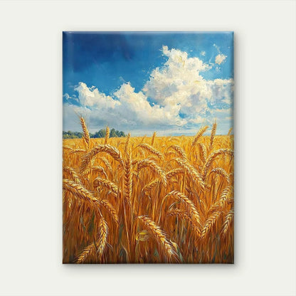 Golden Wheat Field 60x90cm Metal Print Ready to Hang