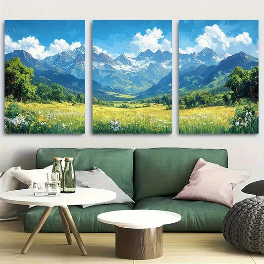 3pcs Manas National Park Peru Vacation Metal Print Ready to Hang Art