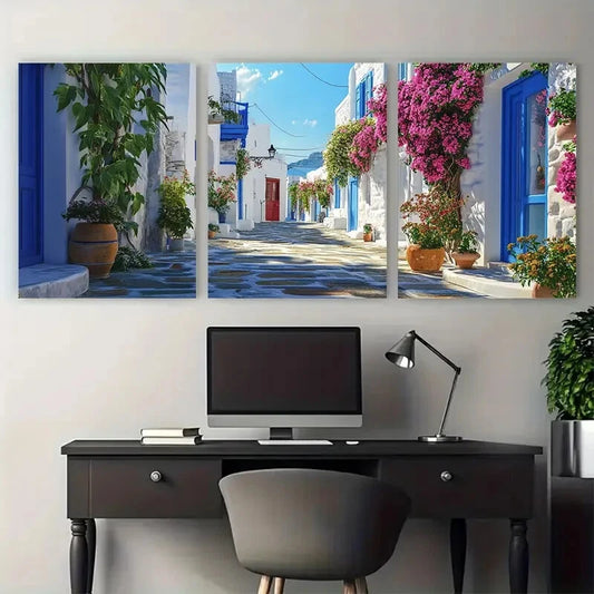 3pcs Paros Greece Unique Travel Metal Print Ready to Hang Art