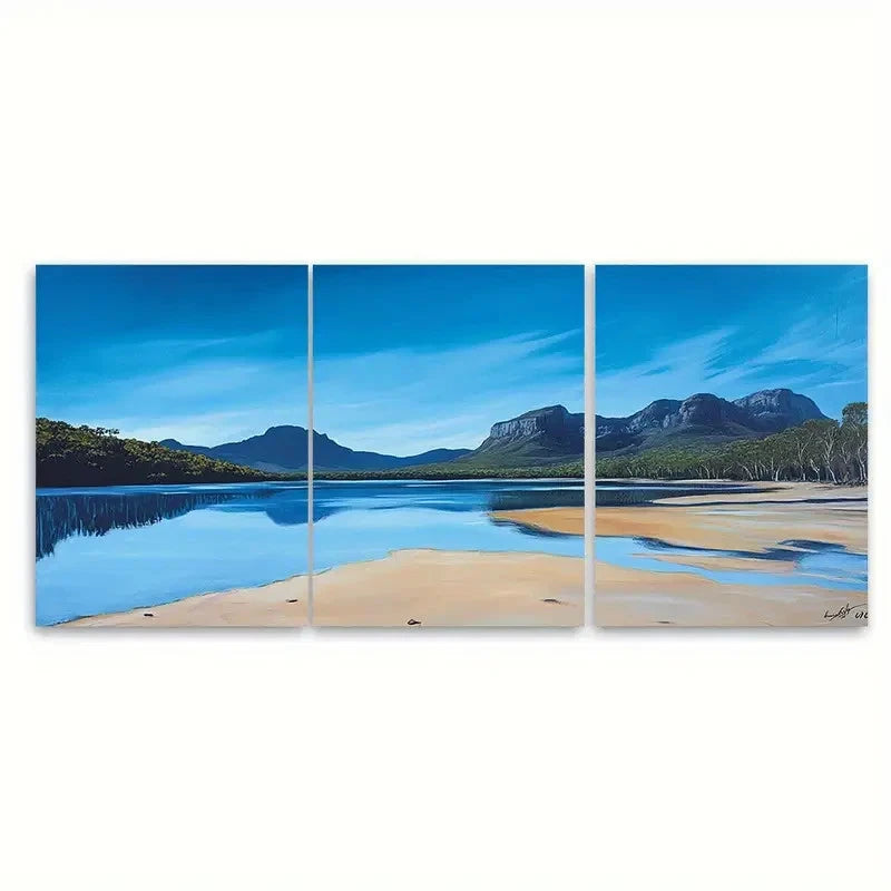 3pcs Grampians National Park Australian Nature Wall Art Set Canvas Framed 40x60cm - High Quality Print 100% Australian Made Wall Canvas Ready to Hang