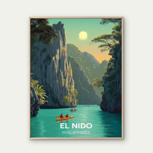 El Nido Philippines Travel Poster Print Wall Art