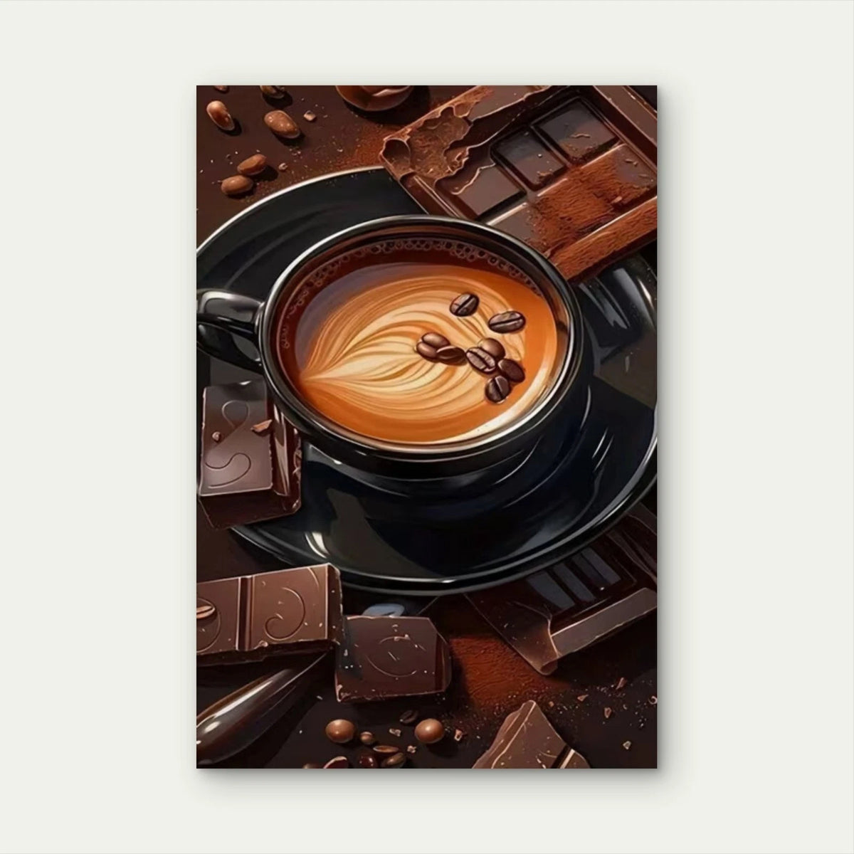 Coffee and Chocolate Indulgence Metal Print Ready to Hang