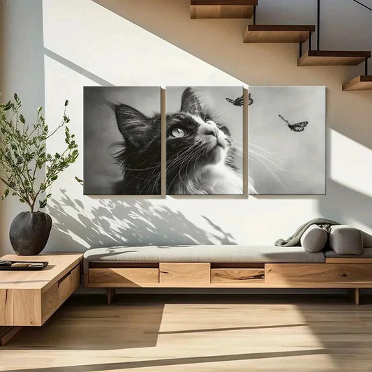 3pcs Soft Fur Dreamy Mood Nature-Inspired Metal Print Ready to Hang Art