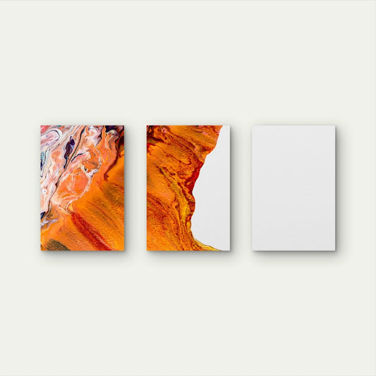 3pcs Abstract Paint Fluid Pour Art Wall Art Set Canvas Framed 60x90cm - High Quality Print 100% Australian Made Wall Canvas Ready to Hang