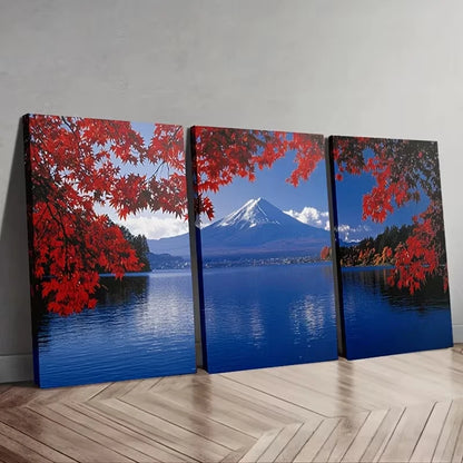 3pcs Mount Fuji Wall Art Set Canvas Framed 40x60cm – High Quality Print, 100% Australian Made, Ready to Hang