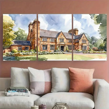 3pcs Bespoke Wedding Venue Portrait Wall Art Set Canvas Framed 40x60cm - High Quality Print 100% Australian Made Wall Canvas Ready to Hang