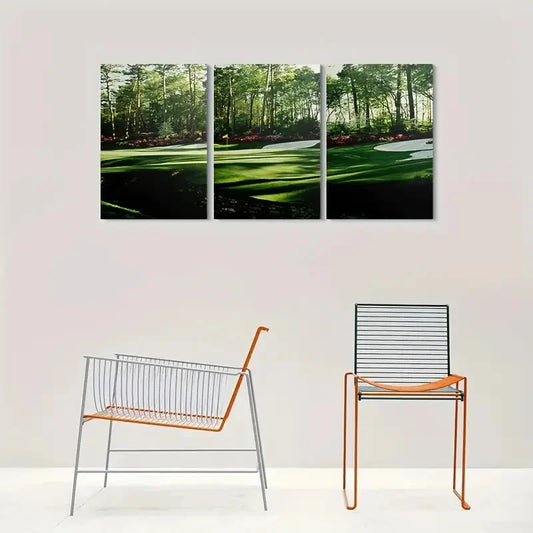 3pcs Forest Greenery Nature Scene Metal Print Ready to Hang Art