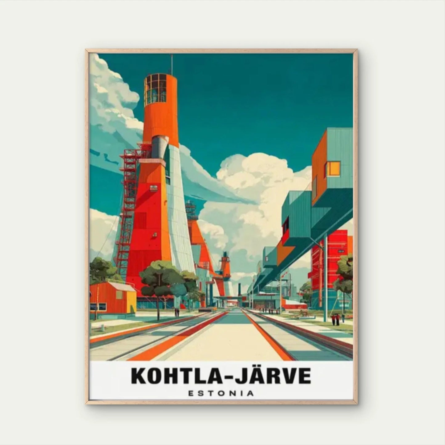 Kohtla-Järve Estonia Travel Poster Print Wall Art