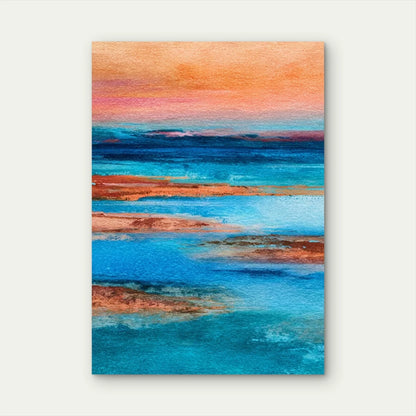 Abstract Coastal Landscape Metal Print Ready to Hang