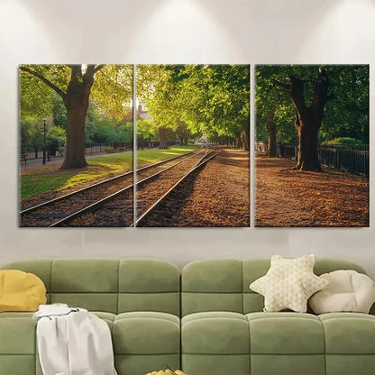 3pcs Londons Serene Green Spaces Vintage Metal Print Ready to Hang Art