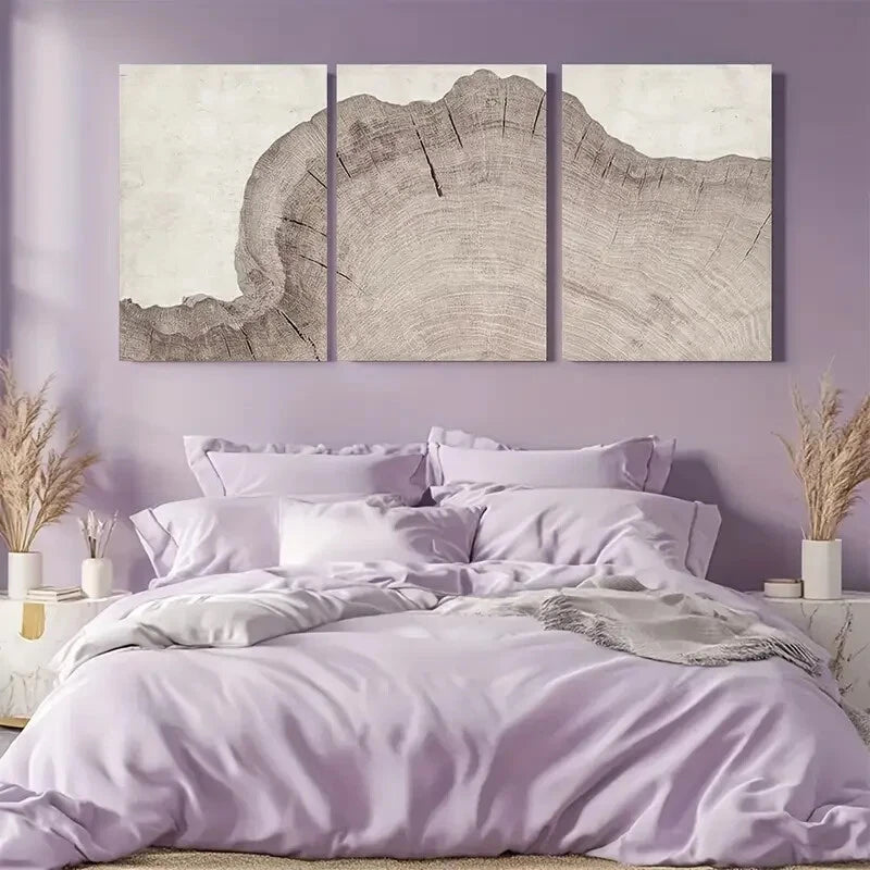 3pcs Oak Tree Rings Botanical Illustrations Metal Print Ready to Hang Art