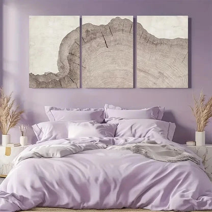 3pcs Oak Tree Rings Botanical Illustrations Metal Print Ready to Hang Art