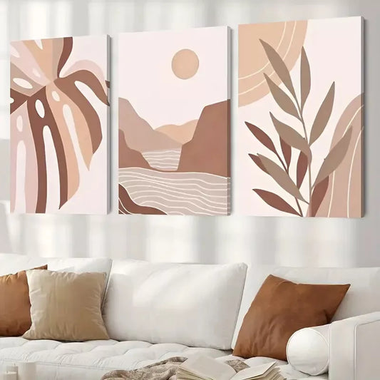 3pcs Bohemian Style Painting Art Canvas Framed 40x60cm - High Quality Print 100% Australian Made Wall Canvas Ready to Hang