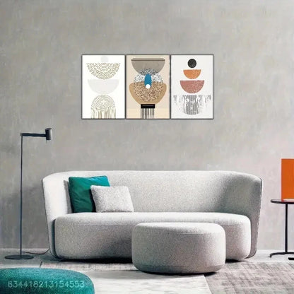 3pcs Modern Space Artistic Interpretation Metal Print Ready to Hang Art