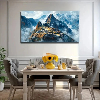 Modern Minimalist Mountain Ruin Wall Art Canvas Office Home Room Framed 120x60cm