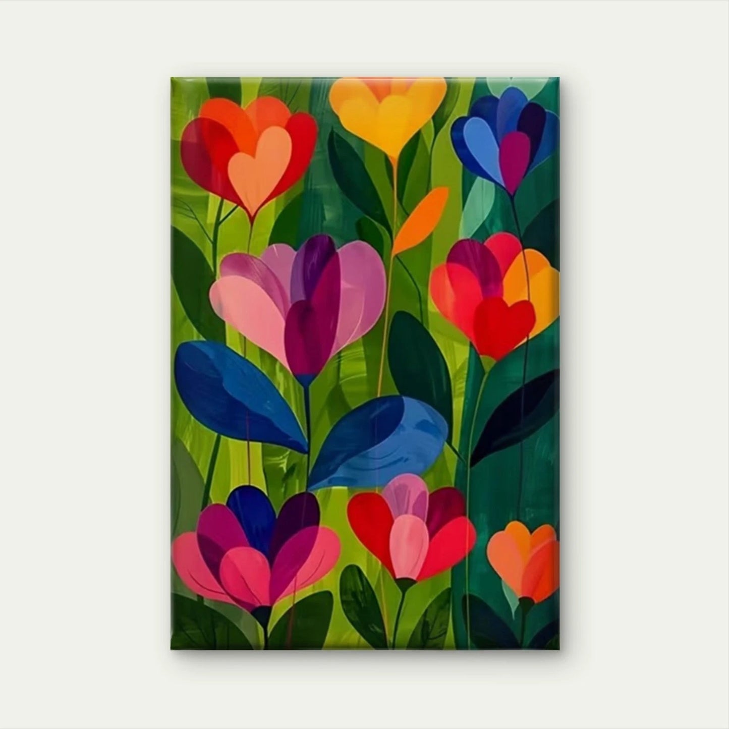 Hearty Blooms Abstract Floral Metal Print Ready to Hang
